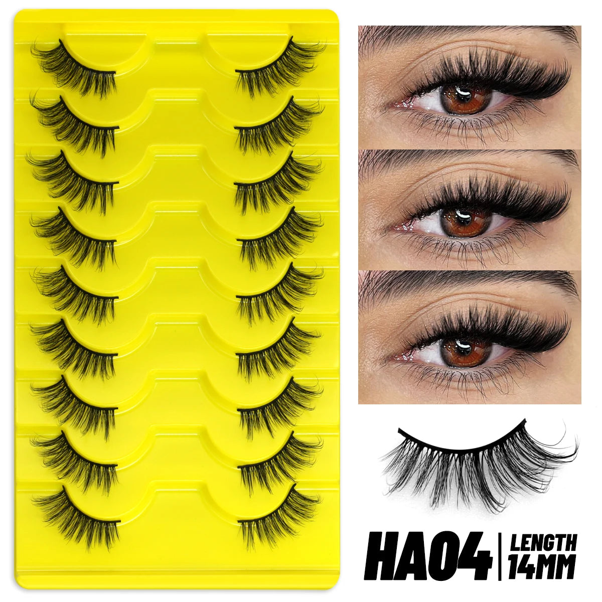 Half Fake Eyelashes Half Lashes Soft Natural Cat Eye Lashes Natural Look Nvisible Band Eyeashe Fluffy Eyelashes