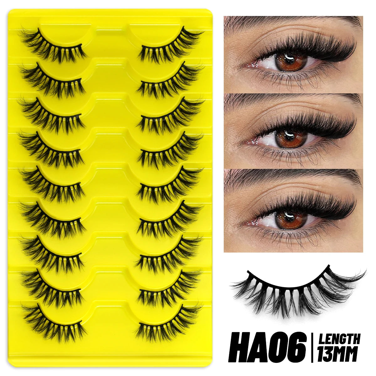 Half Fake Eyelashes Half Lashes Soft Natural Cat Eye Lashes Natural Look Nvisible Band Eyeashe Fluffy Eyelashes