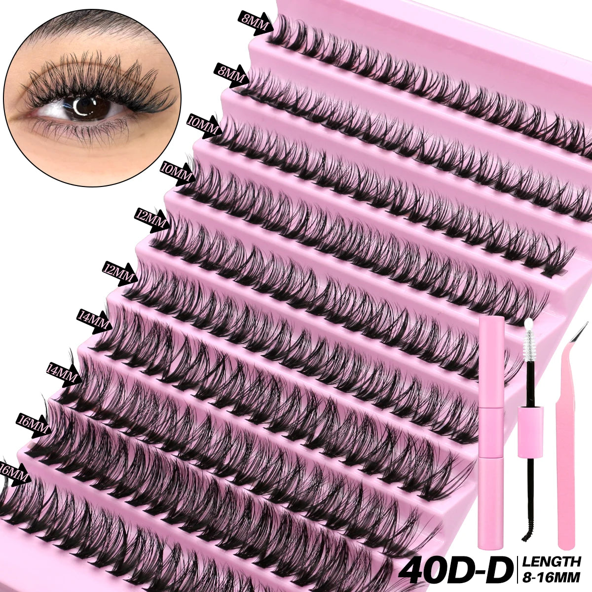 DIY Lash Extension Kit Volume Lash Clusters 