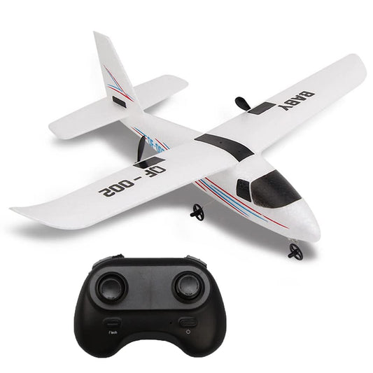 Frenchsh 2.4G Remote Control Aircraft, 2CH Glider RC Airplane, Ready to Fly Drone Fixed DIY Assembled Wing Airplane EPP Foam Material Remote Control Outdoor Plane Toys Gifts for Boys Kids