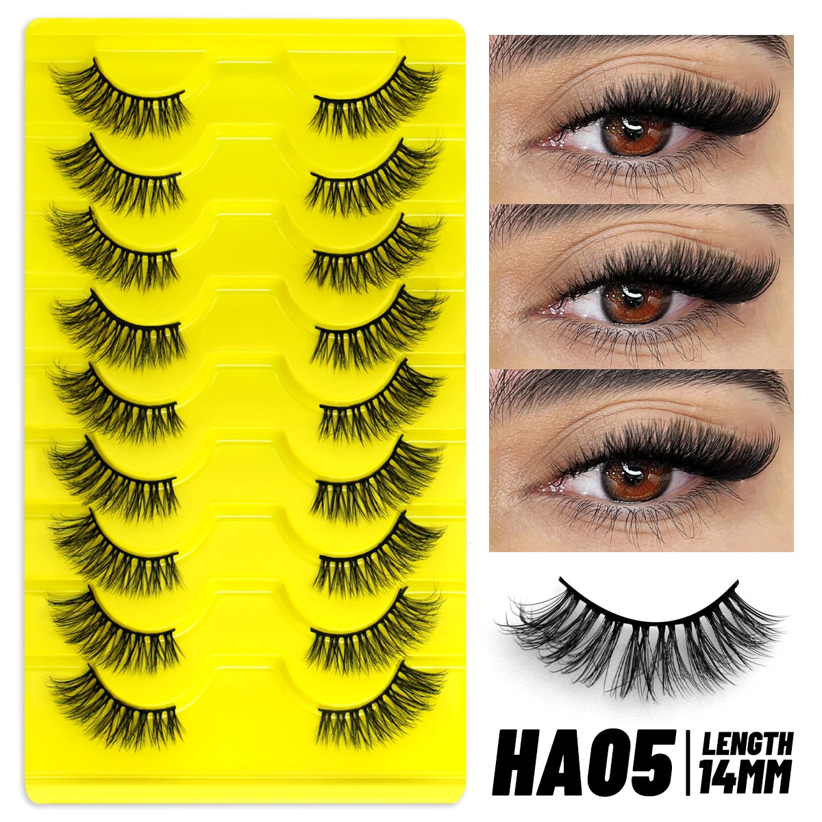 Half Fake Eyelashes Half Lashes Soft Natural Cat Eye Lashes Natural Look Nvisible Band Eyeashe Fluffy Eyelashes