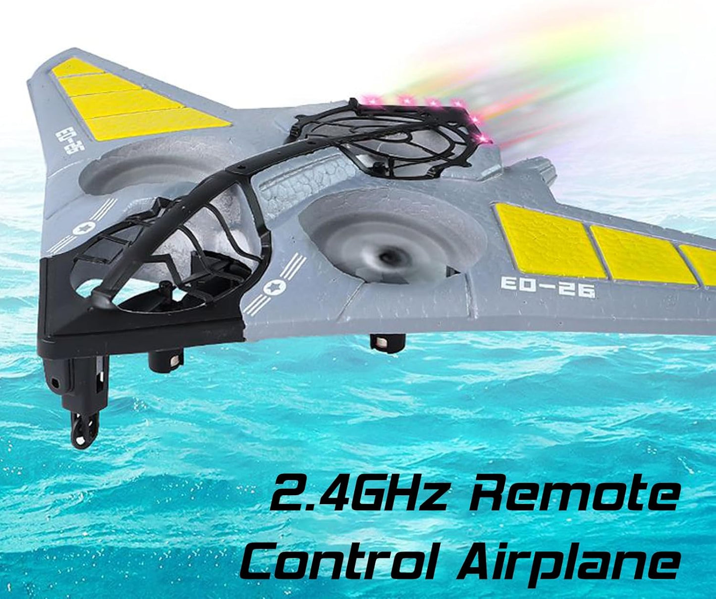 Gool RC Plane Remote Control Airplane, B-2 Stealth Bomber RC Fighter, 2.4GHz 2CH RC Airplane, Foam RC Aircraft, Easy to Fly RC Glider