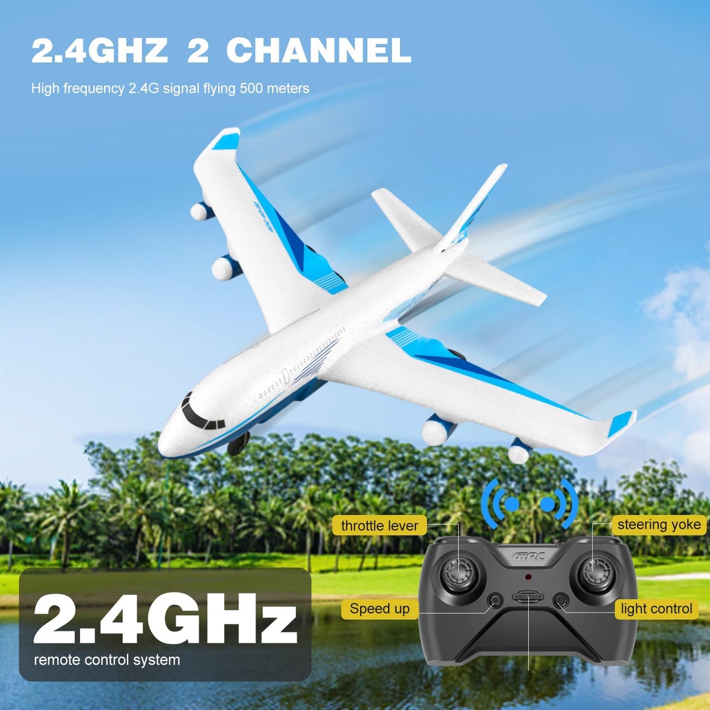 4DRC RC Plane, G2 Remote Control Jet Airplane with One Key Aerobatic,LED Light,4-Axis Fighter Jet,2.4Ghz Plane