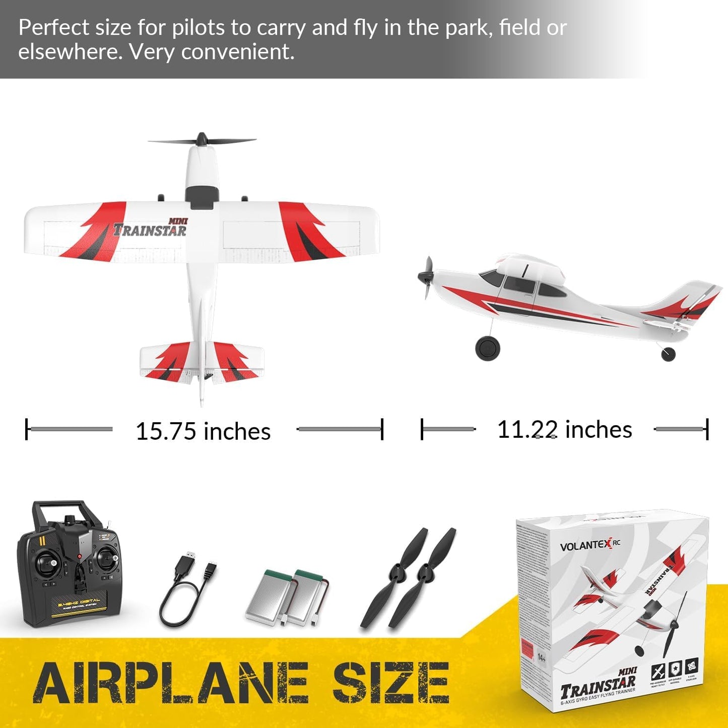 RC Plane for Beginners, 3CH Airplane 2.4Ghz Remote Control Plane for Adults