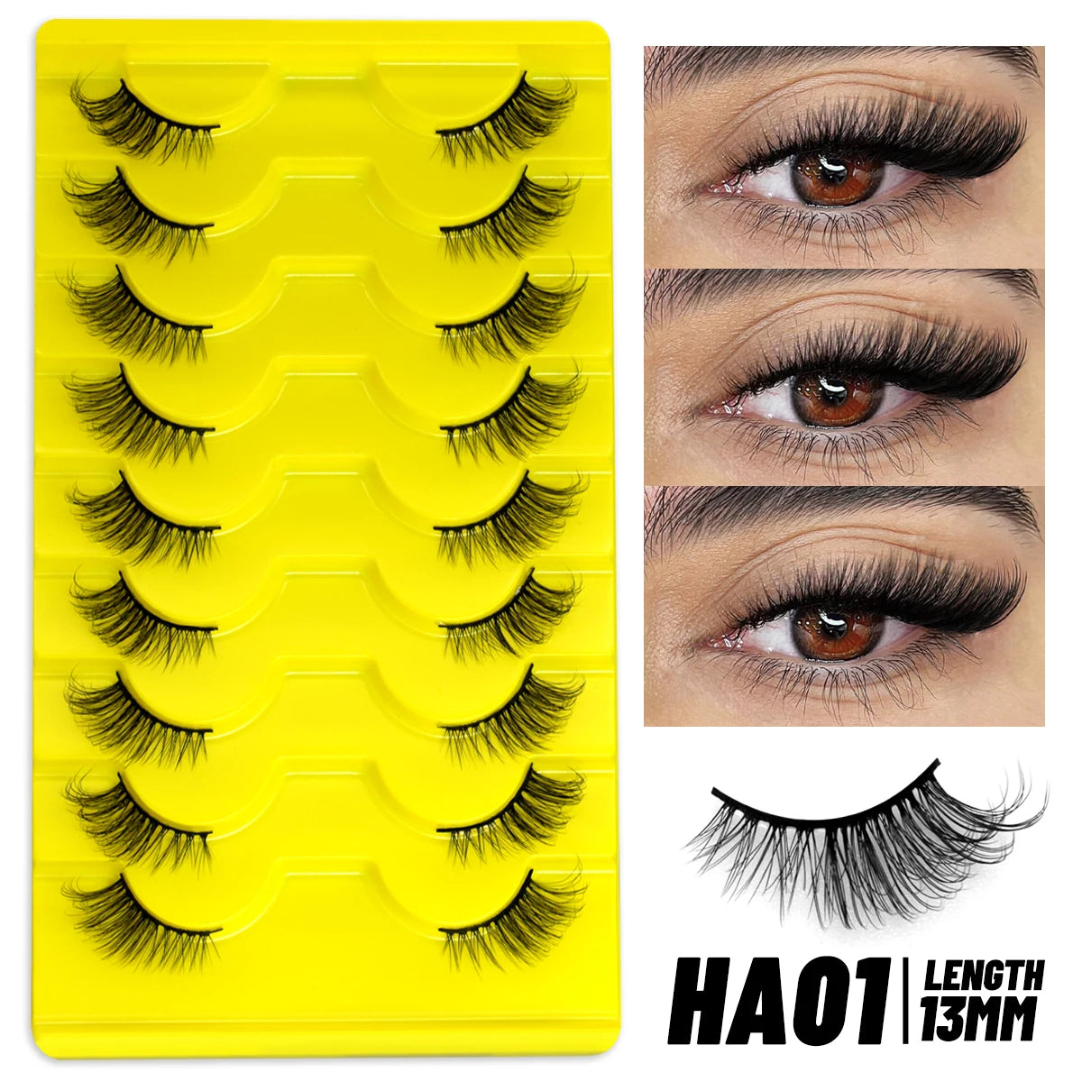 Half Fake Eyelashes Half Lashes Soft Natural Cat Eye Lashes Natural Look Nvisible Band Eyeashe Fluffy Eyelashes