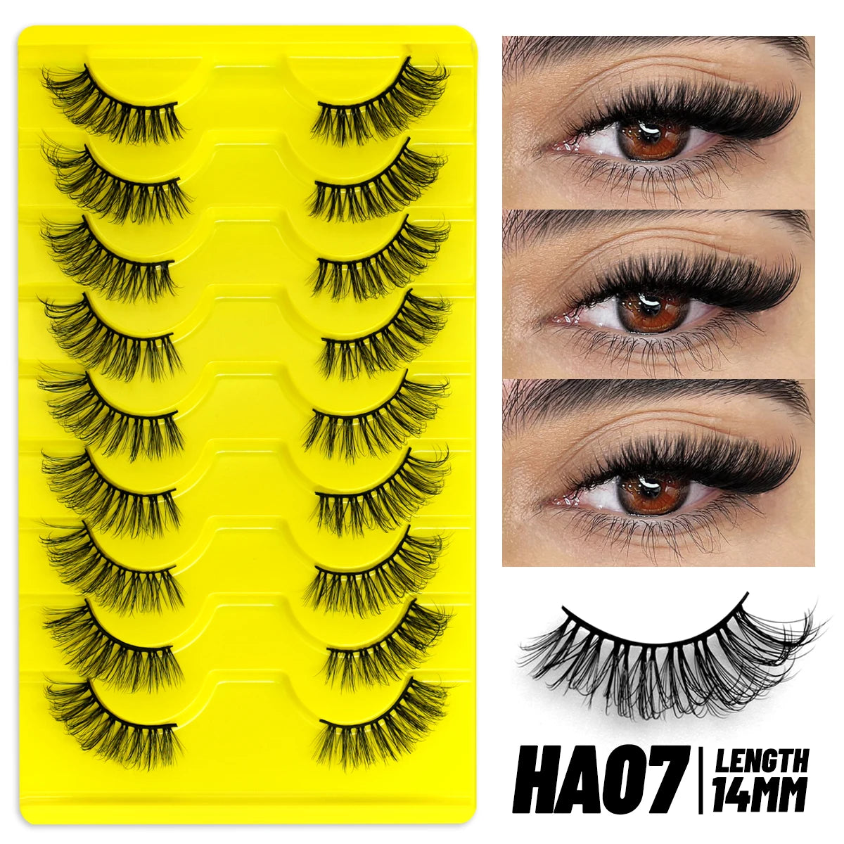 Half Fake Eyelashes Half Lashes Soft Natural Cat Eye Lashes Natural Look Nvisible Band Eyeashe Fluffy Eyelashes