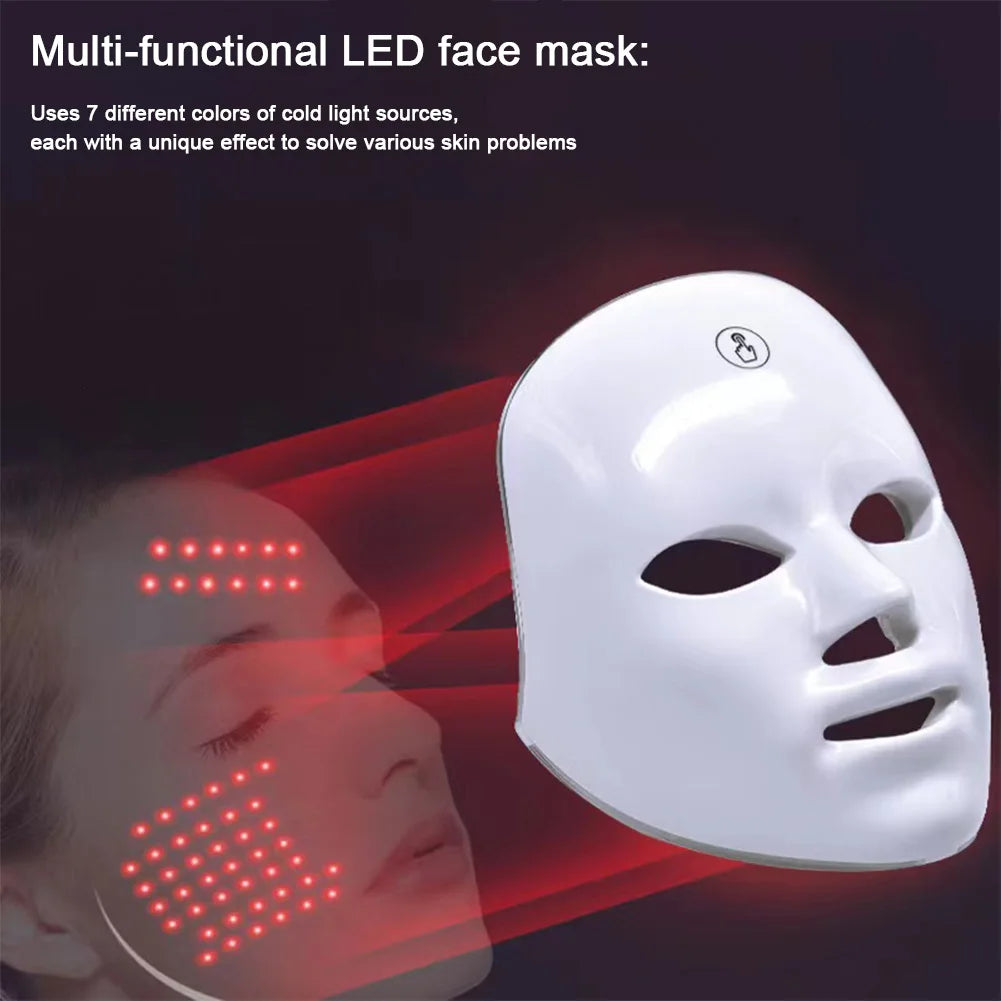  Photon Therapy Beauty Mask Remove Fine Lines Shrinking Pores Tighten Skin Face Lifting Beauty Device