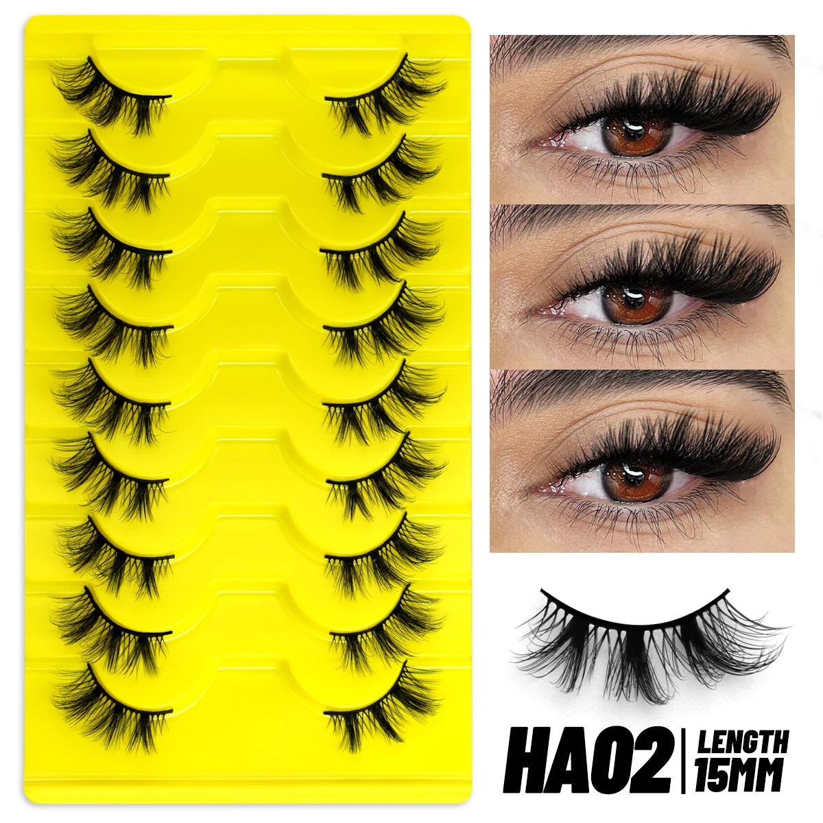 Half Fake Eyelashes Half Lashes Soft Natural Cat Eye Lashes Natural Look Nvisible Band Eyeashe Fluffy Eyelashes