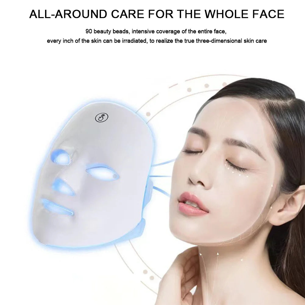  Photon Therapy Beauty Mask Remove Fine Lines Shrinking Pores Tighten Skin Face Lifting Beauty Device