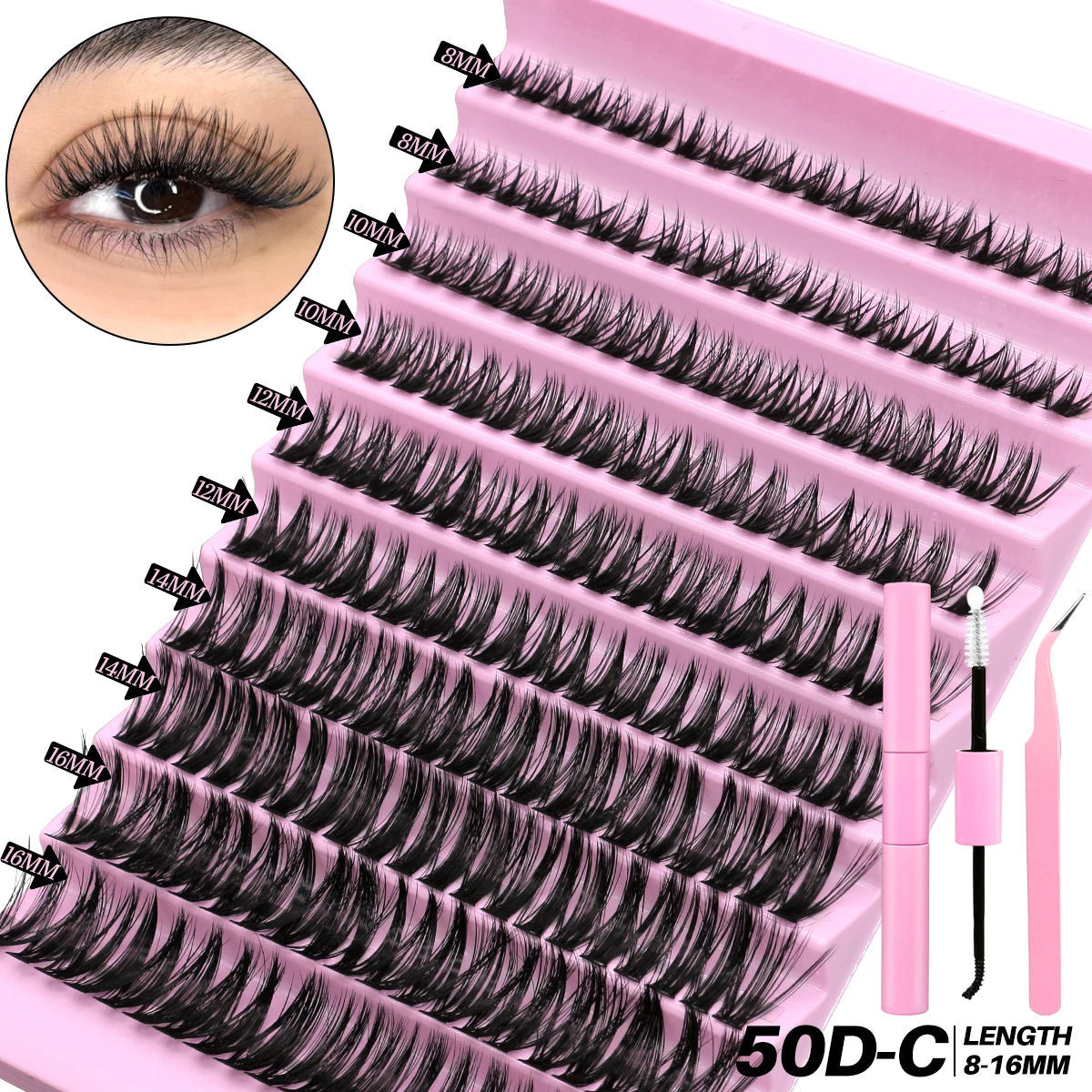 DIY Lash Extension Kit Volume Lash Clusters 