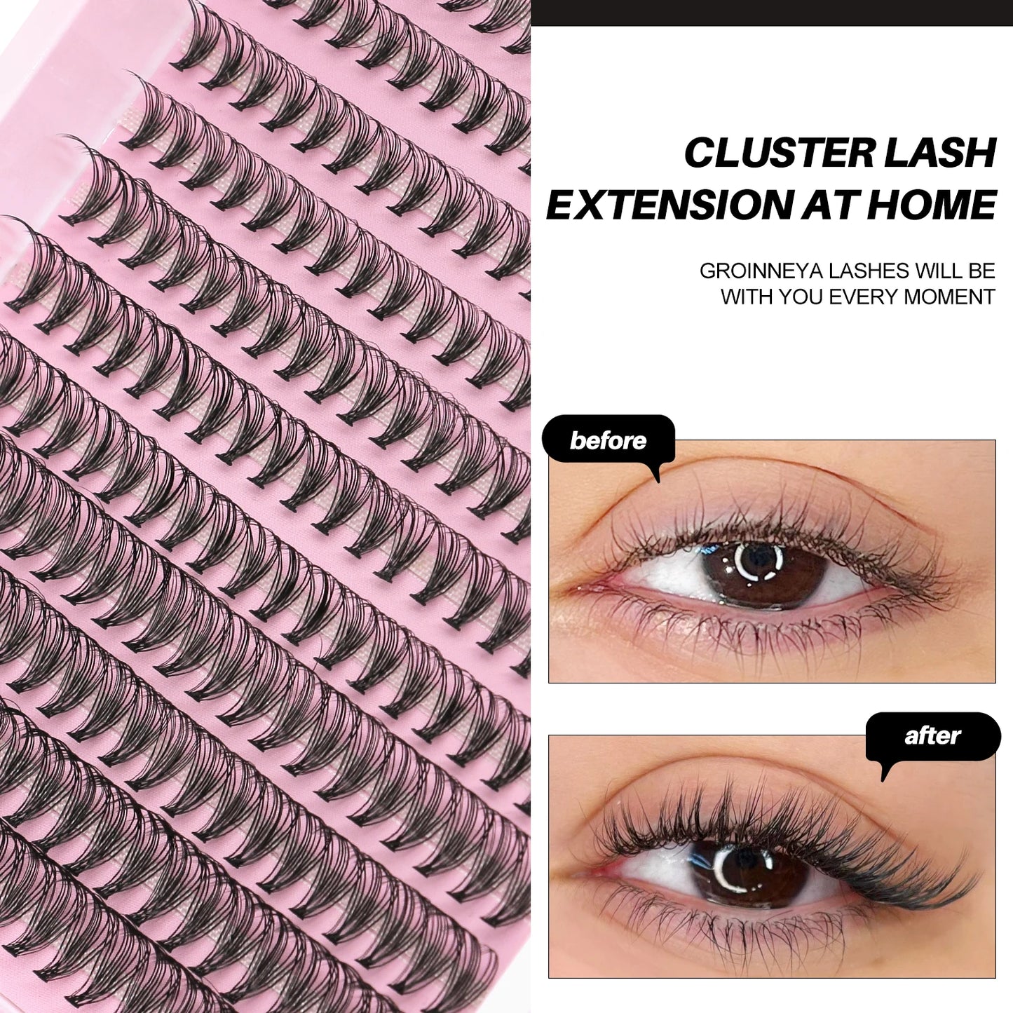 DIY Lash Extension Kit Volume Lash Clusters 