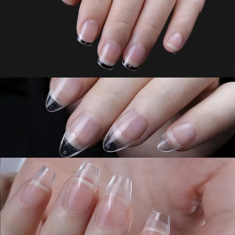 120Pcs XXS Super Short Almond Full Cover Sculpted Soft Gel Nail Tips Press on Capsule Americaine Gel X Artificial Fake Nails